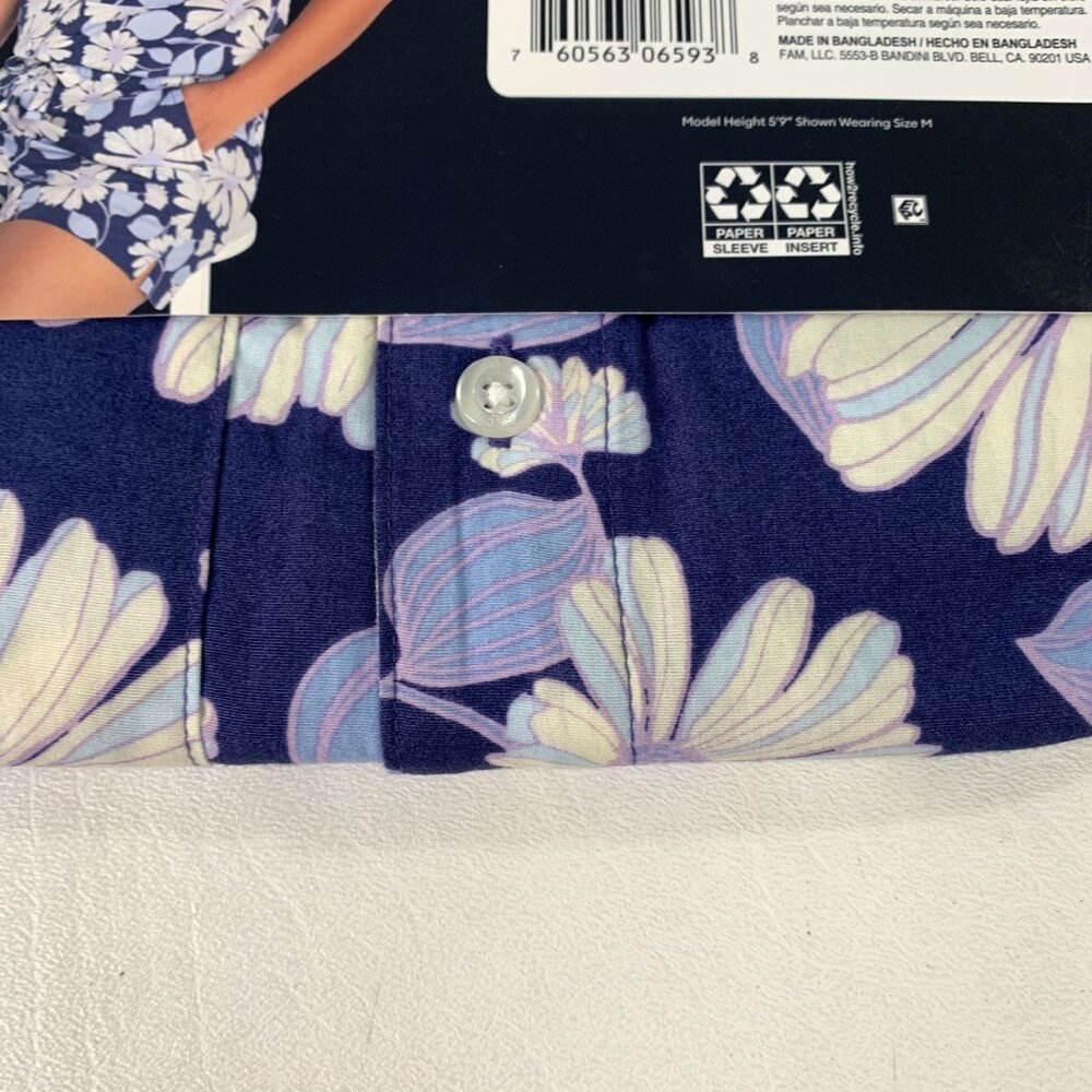 Gap Women's L PJ Set 2-Piece Floral Woven Top and Shorts Pajama Set Size L - Picture 8 of 8